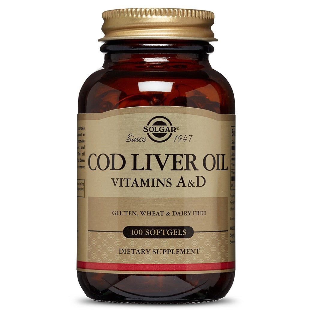 Solgar, Cod Liver Oil, 100 Softgels UPC 033984009400 | HiLife Vitamins