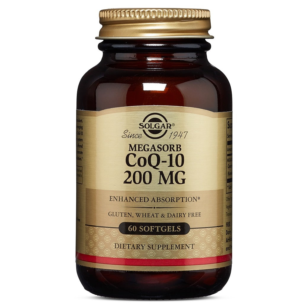 Solgar, CoQ-10, 200 mg, Megasorb, Coenzyme, 60 Softgels UPC 033984009684 | HiLife Vitamins