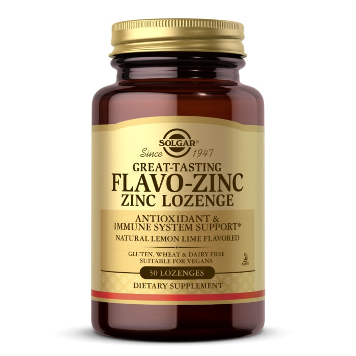 Solgar, Flavo-Zinc, 50 Lozenges UPC 033984010642 | HiLife Vitamins
