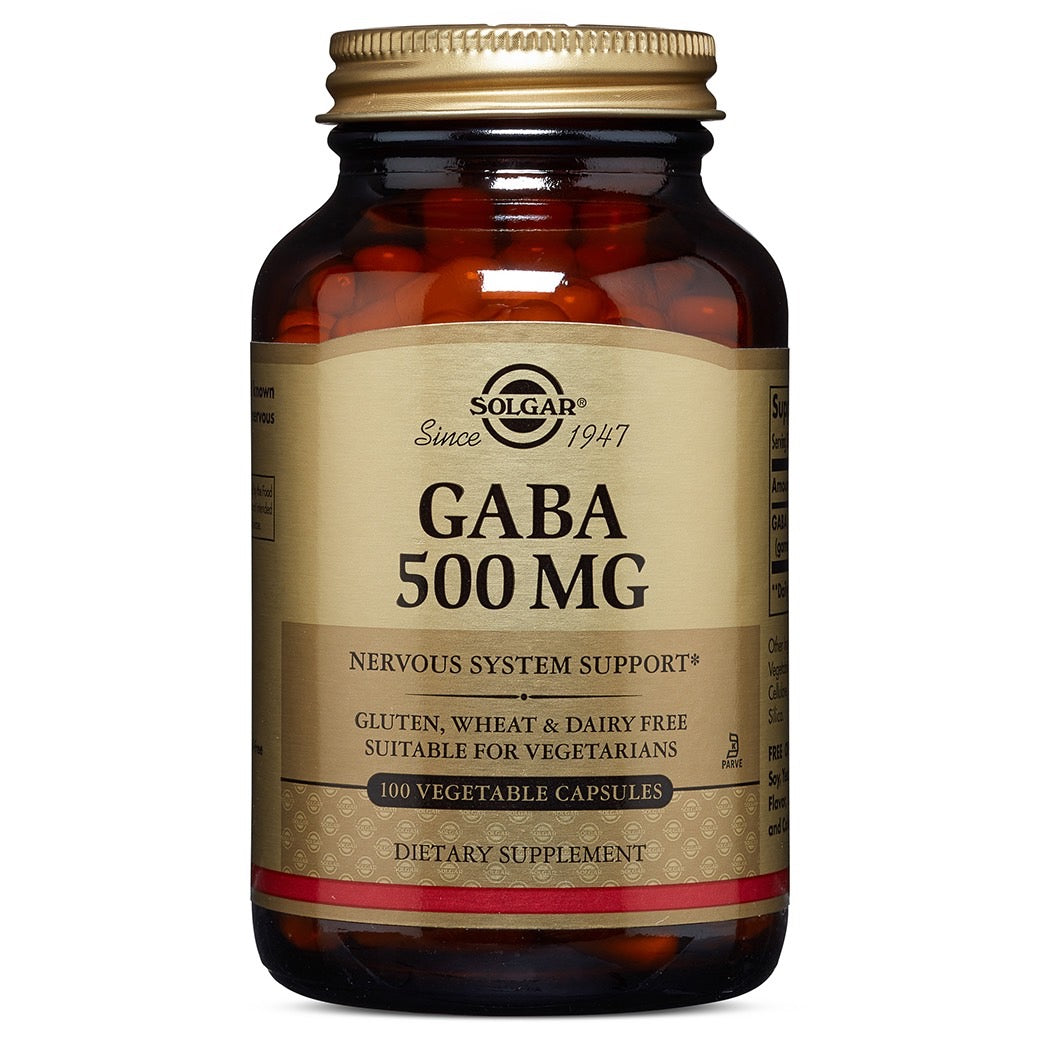 Solgar, Gaba 500 mg, 100 Vegetable Capsules UPC 033984012110 | HiLife Vitamins