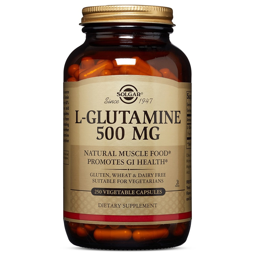 Solgar, L-Glutamine 500 mg, 250 Vegetable Capsules UPC 033984013223 | HiLife Vitamins