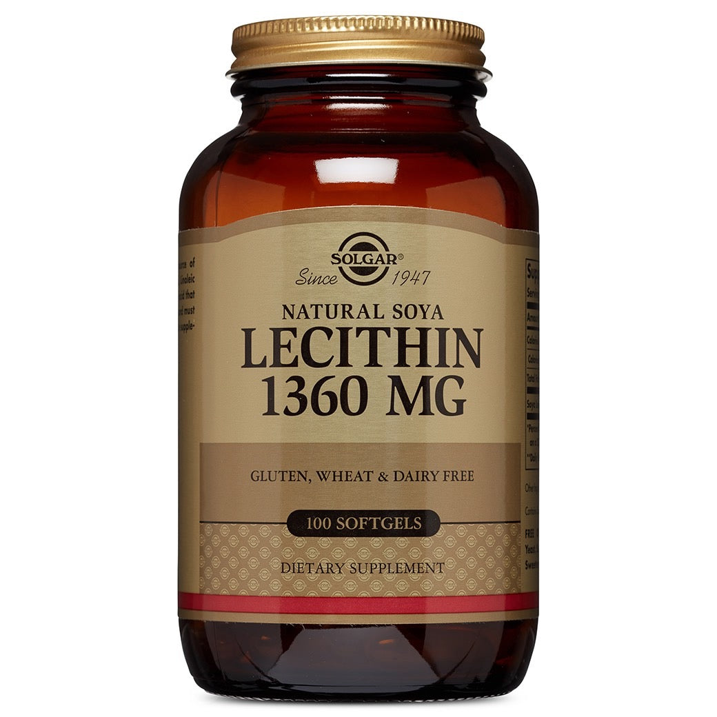 Solgar, Lecithin 1360 mg, 100 Softgels UPC 033984015401 | HiLife Vitamins