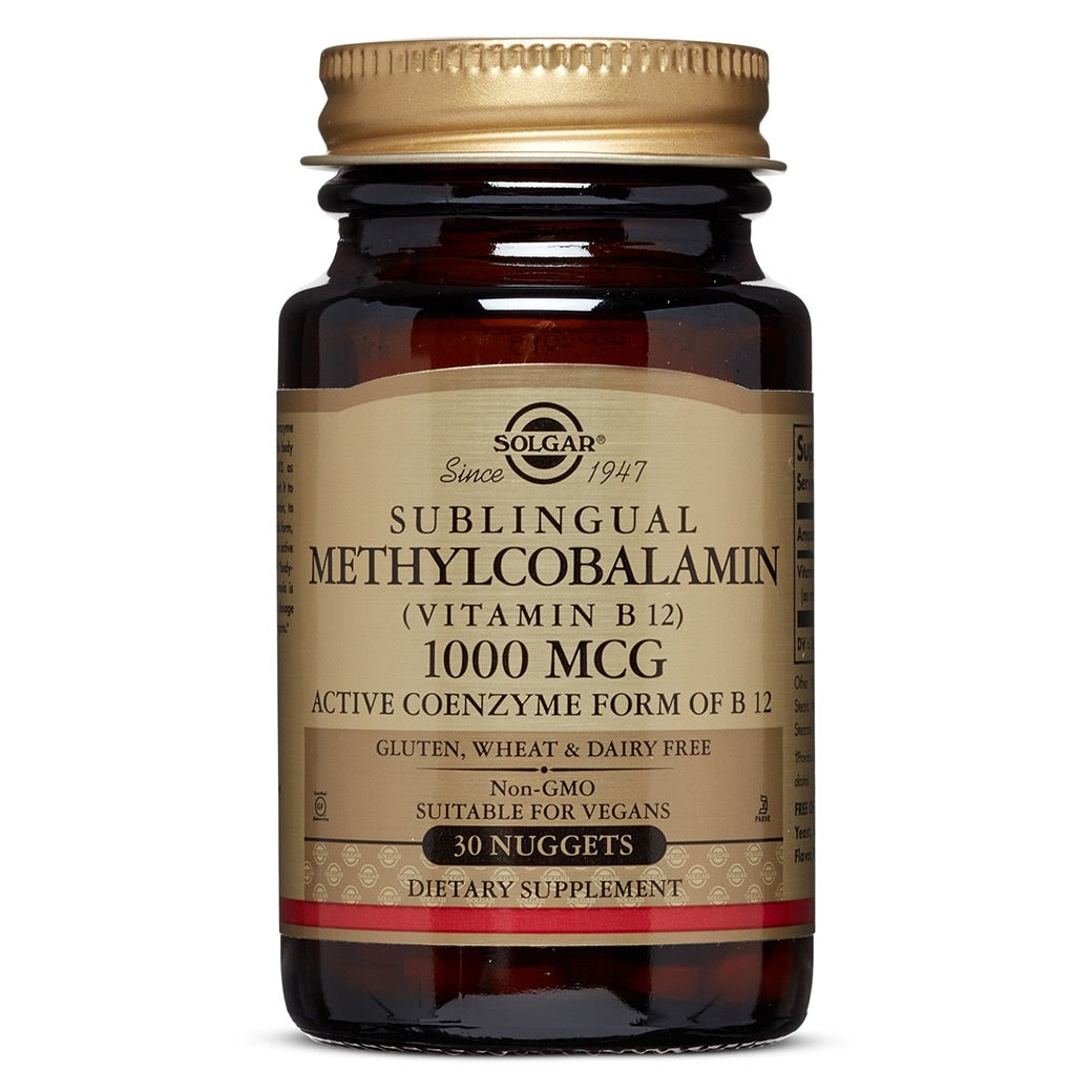 Solgar, Vitamin B-12 1000 Mcg Methylcobalamin, 30 Nuggets UPC 033984019508 | HiLife Vitamins