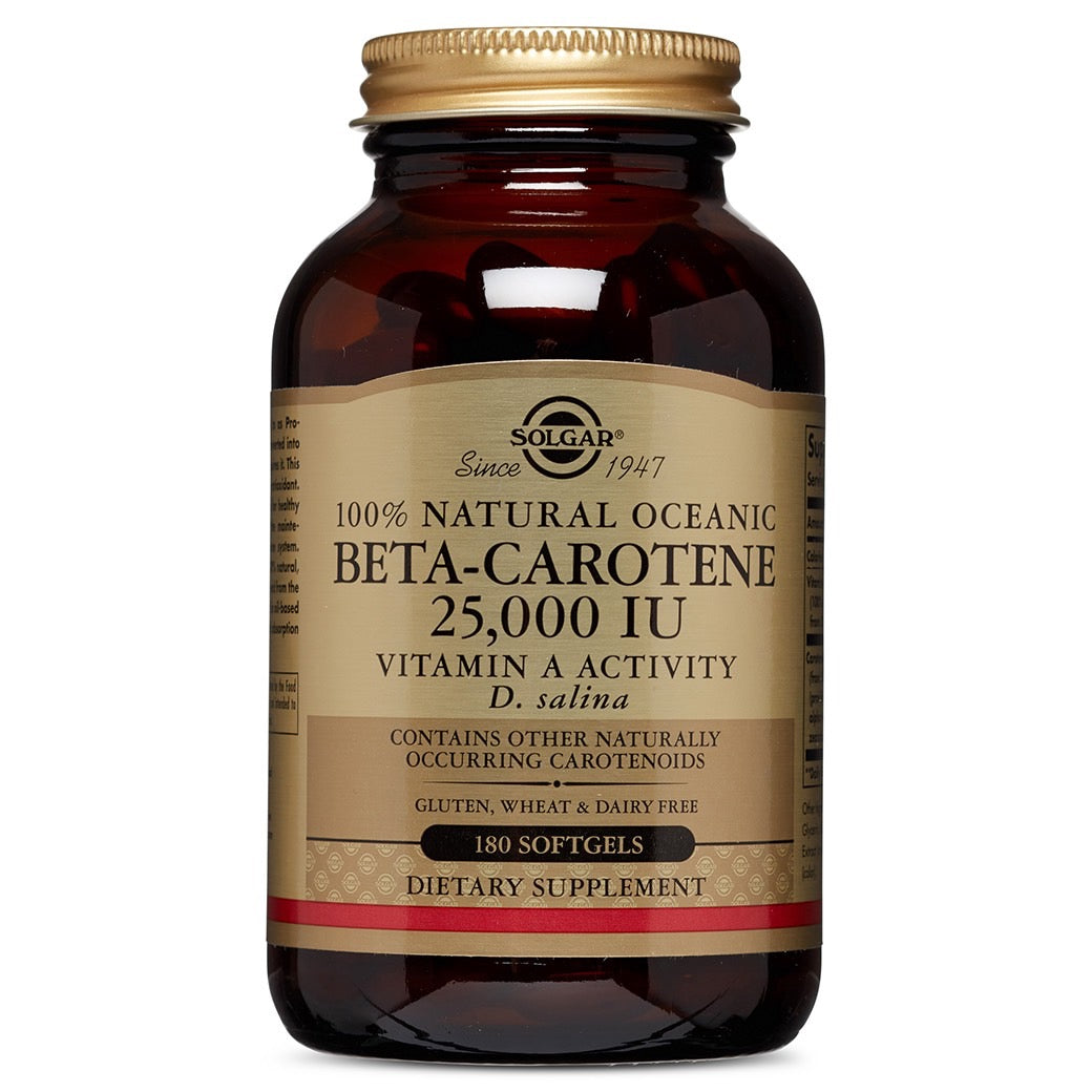 Solgar, Oceanic Beta Carotene, 180 Softgels UPC 033984020320 | HiLife Vitamins