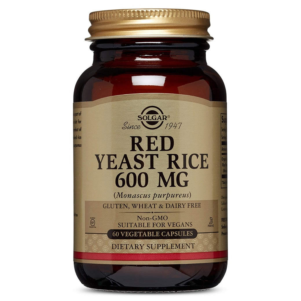 Solgar, Red Yeast Rice, 60 Vegetable Capsules UPC 033984023246 | HiLife Vitamins
