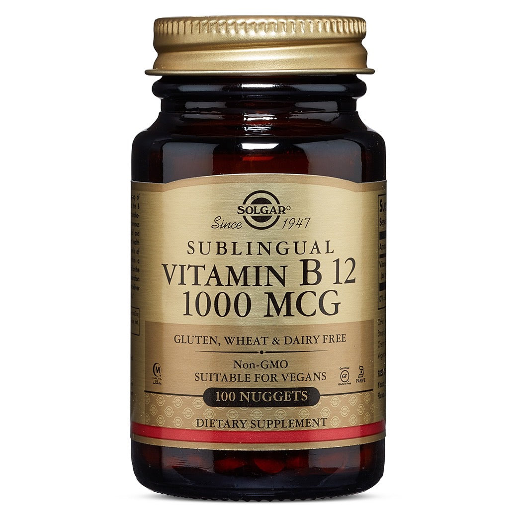 Solgar, Vitamin B-12, 100 Nuggets UPC 033984032293 | HiLife Vitamins