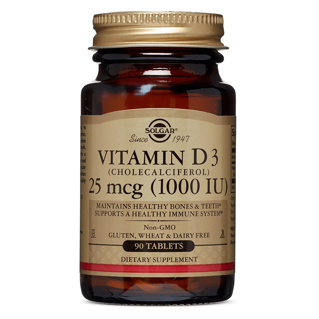 Solgar, Vitamin D3 1000 IU Cholecalciferol, 90 Tablets UPC 033984033108 | HiLife Vitamins