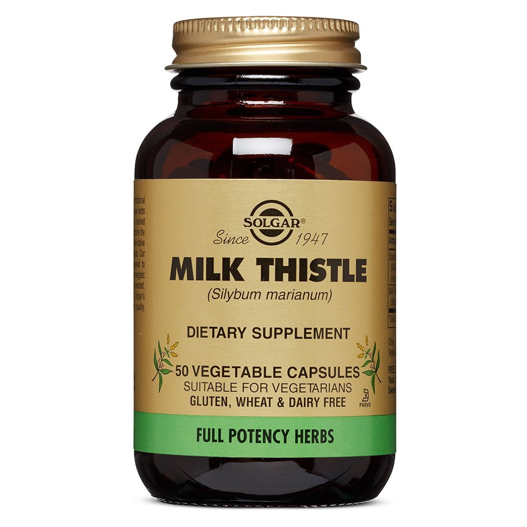 Solgar, Milk Thistle Vegicaps F/P, 50 Vegetable Capsules UPC 033984039711 | HiLife Vitamins