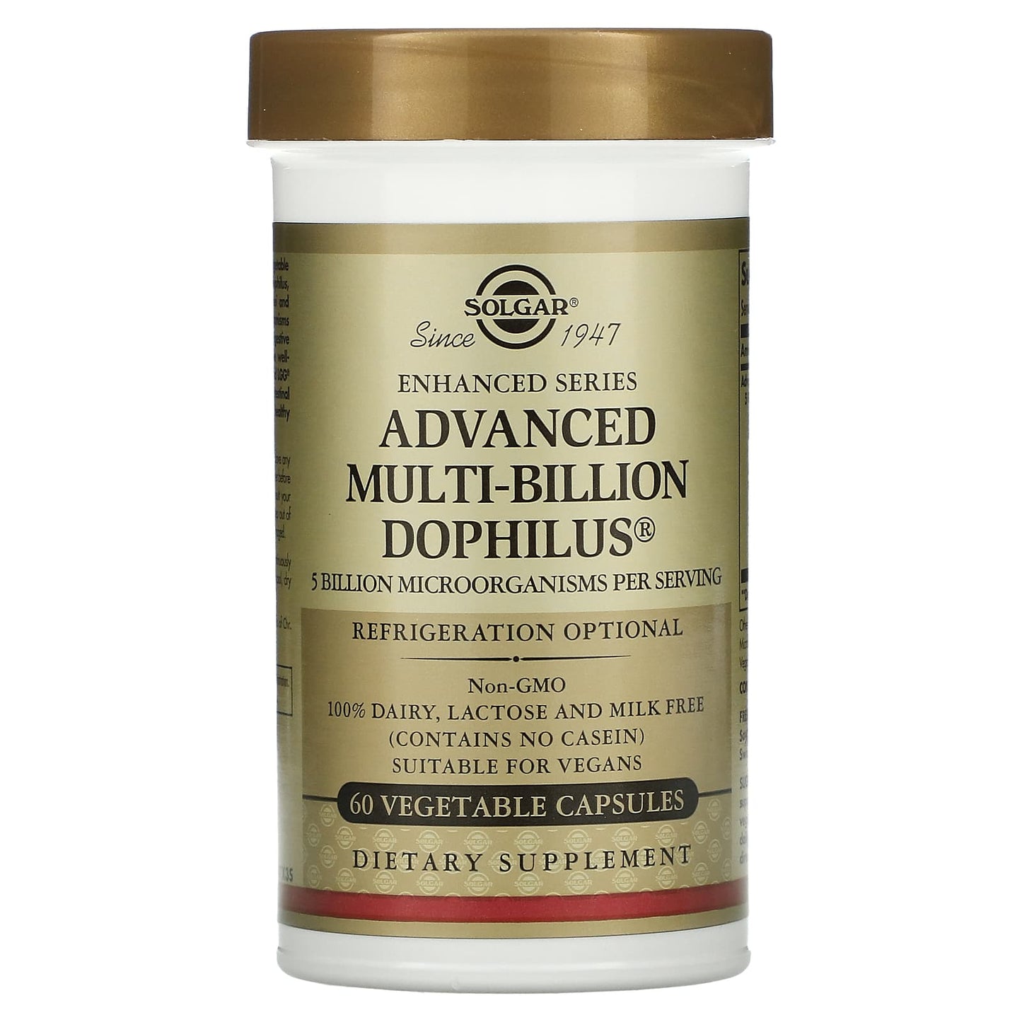 Solgar, Advanced Multi-Billion Dophilus, 60 Vegetable Capsules UPC 033984000391 | HiLife Vitamins