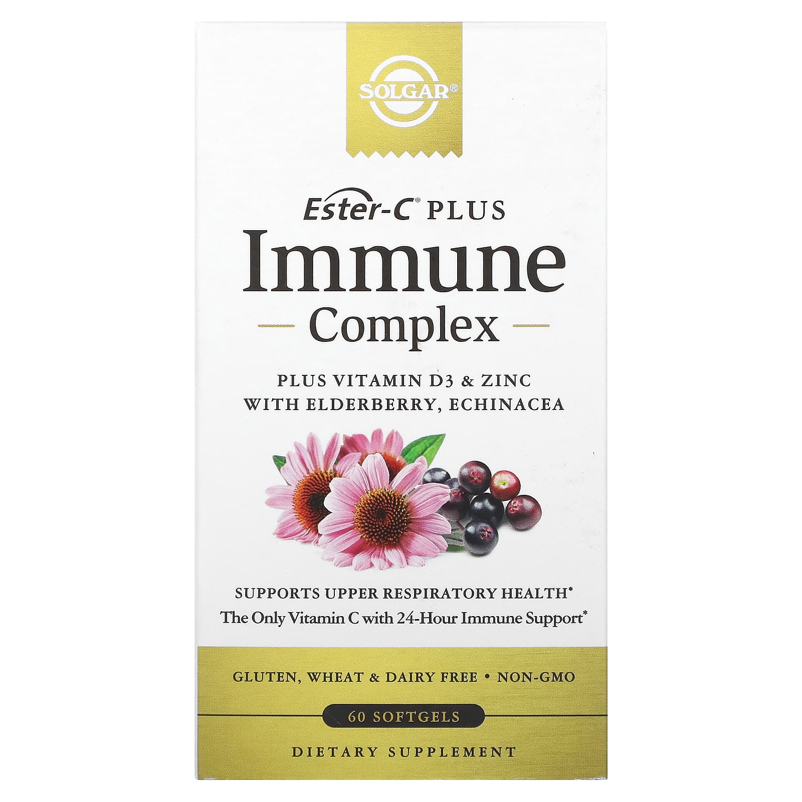 Solgar, Ester-C Plus Immune Complex, 60 Softgels UPC 033984006836 | HiLife Vitamins