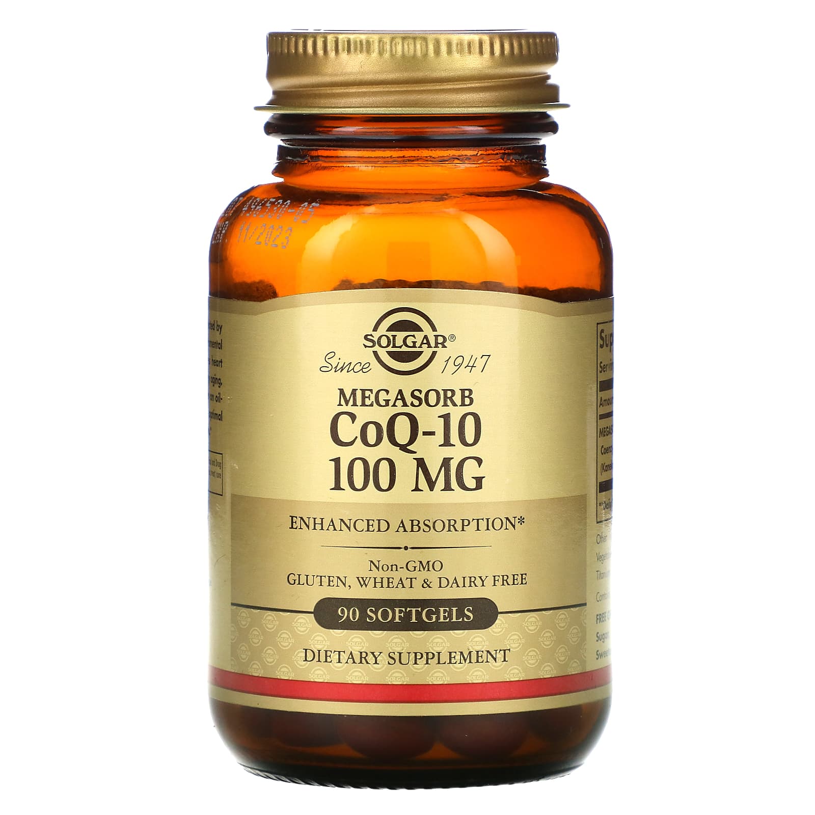 Solgar, CoQ-10, 100 mg, Megasorb, 90 Softgels UPC 033984009141 | HiLife Vitamins