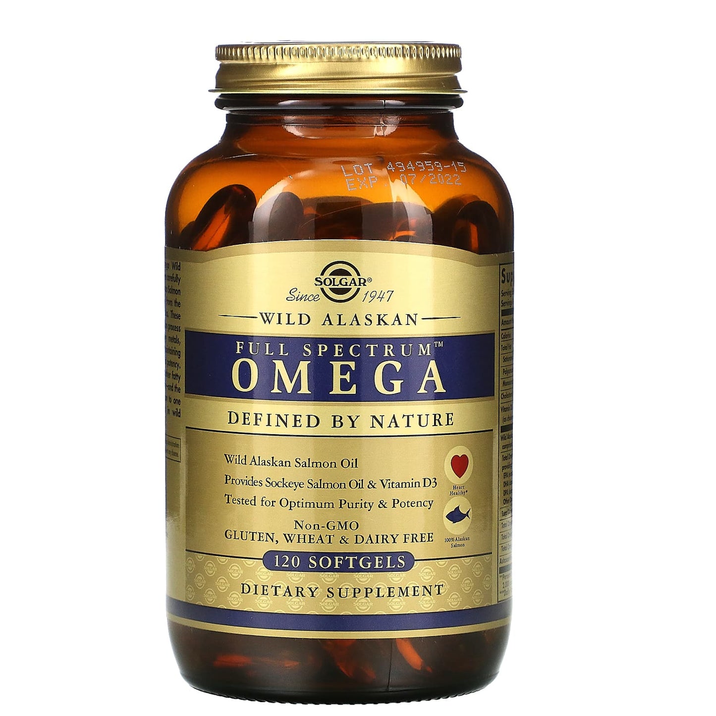 Solgar, Wild Alaskan Full Spectrum Omega, 120 Softgels UPC 033984011106 | HiLife Vitamins