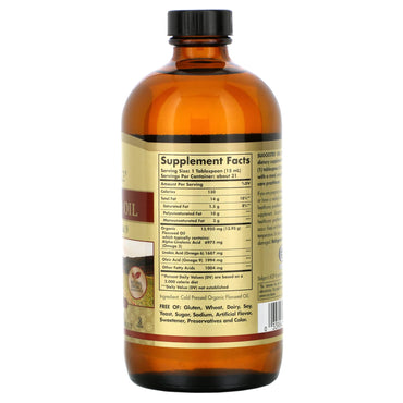 Solgar, Earth Source Flaxseed Oil, 16 Oz Softgels UPC 033984011328 | HiLife Vitamins