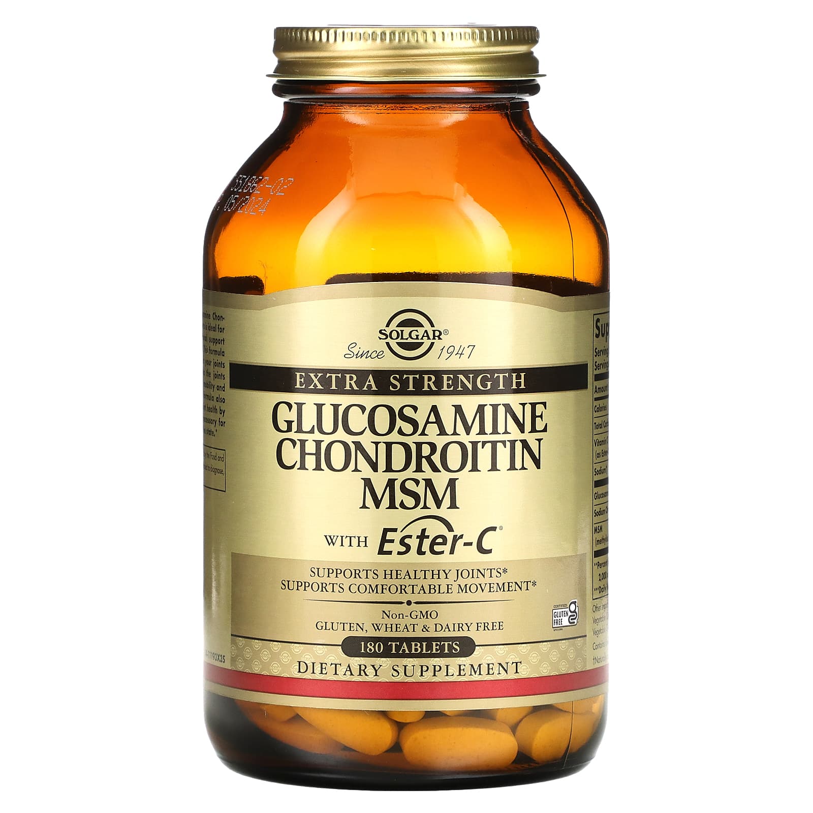 Solgar, Glucosamine Chondroitin MSM, Extra Strength, With Ester-C, 180 Tablets UPC 033984012721 | HiLife Vitamins