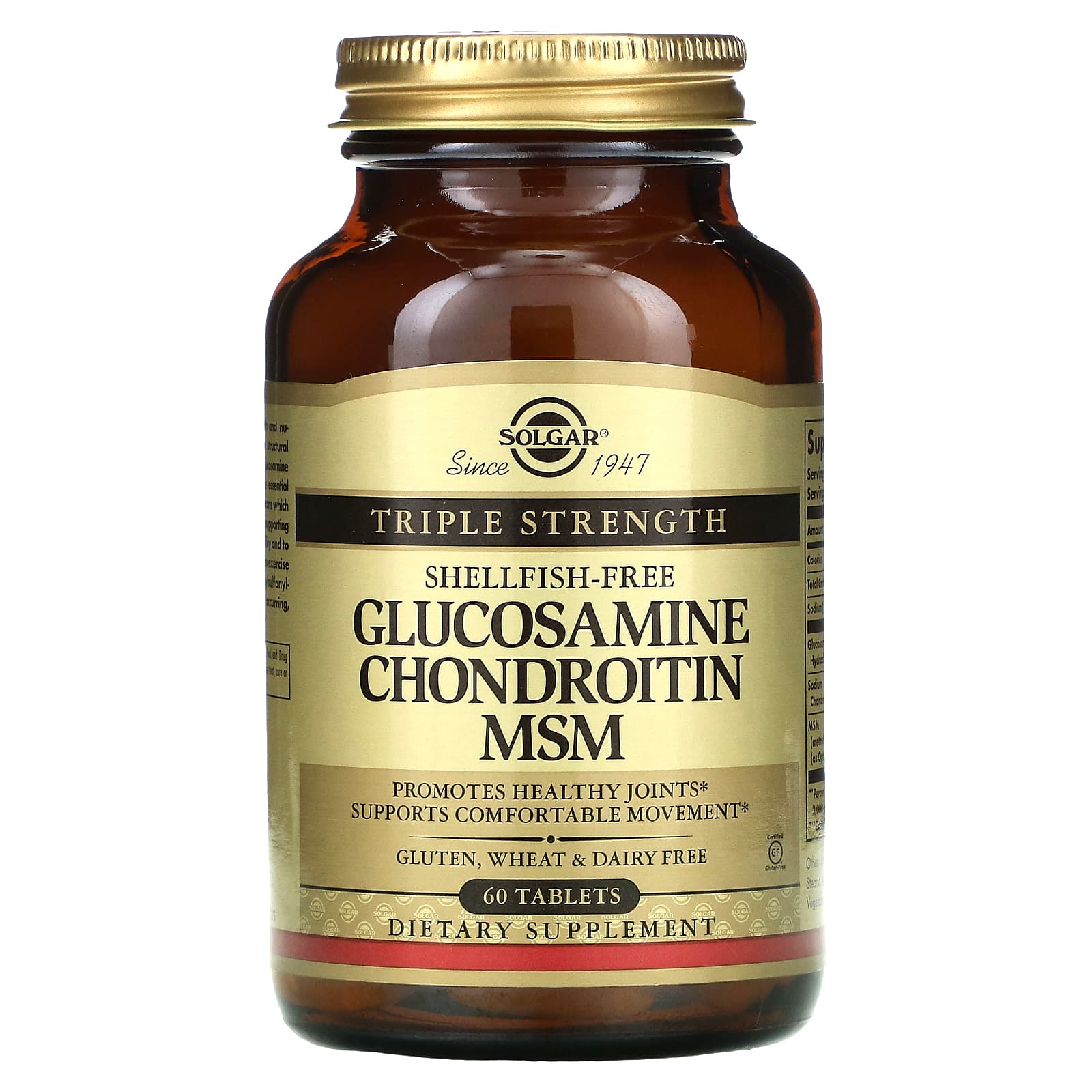 Solgar, Extra Strength Glucosamine Chondroitin Msm - Shellfish-Free, 60 Tablets UPC 033984013186 | HiLife Vitamins