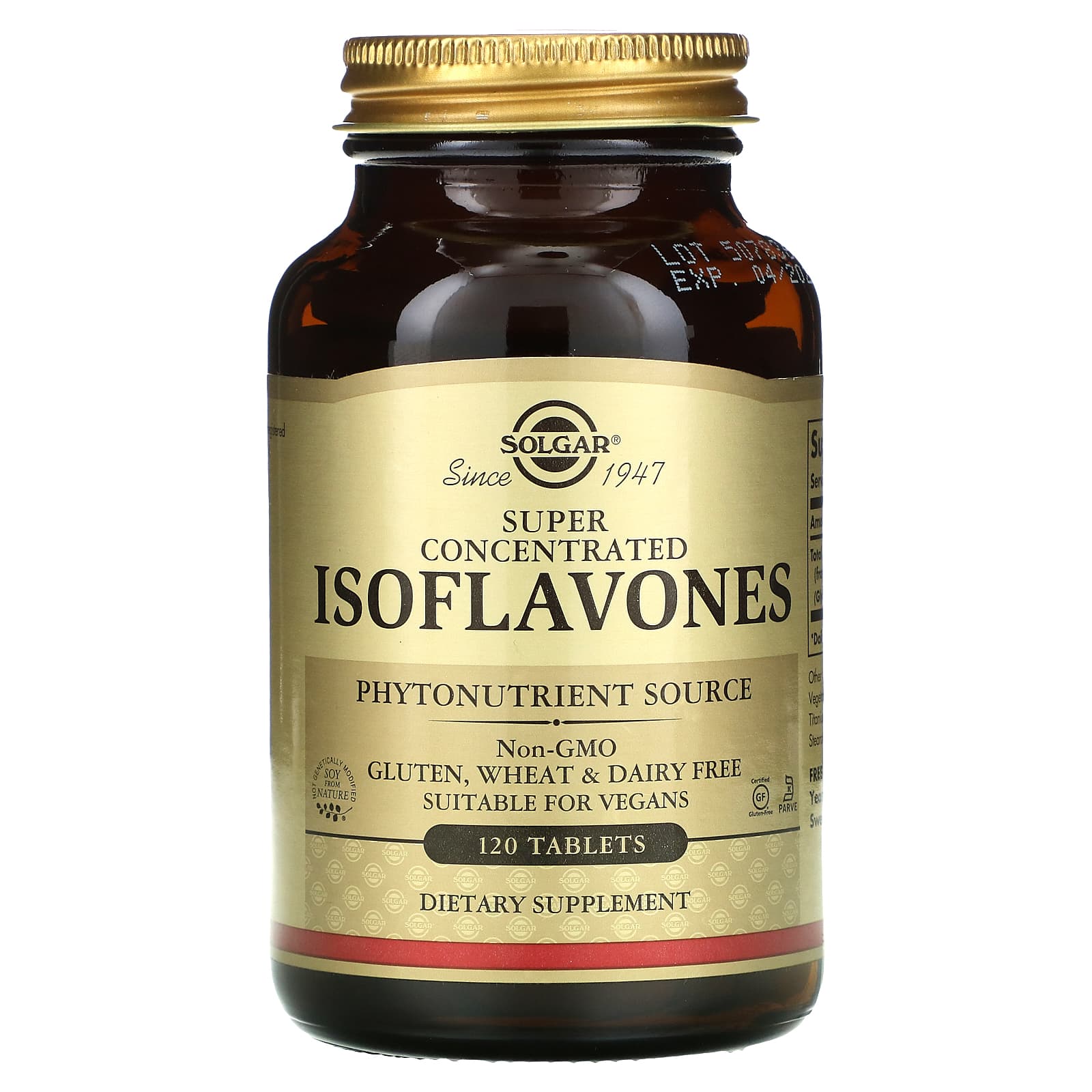 Solgar, Super Conc. Isoflavones, 120 Tablets UPC 033984014596 | HiLife Vitamins
