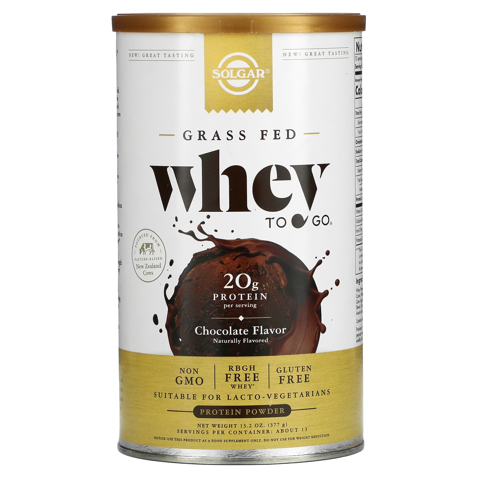 Solgar, Whey To Go Protein Choc Powder, 16 Oz Softgels UPC 033984036727 | HiLife Vitamins