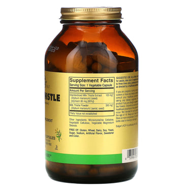Solgar, Milk Thistle 100 mg F/P, 250 Vegetable Capsules UPC 033984039735 | HiLife Vitamins