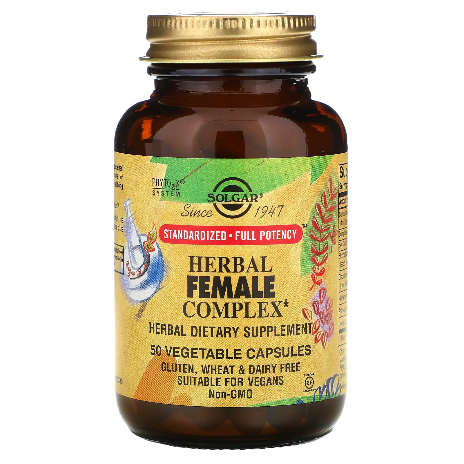 Solgar, Sfp Herbal Female Complex Vc, 50 Vegetable Capsules UPC 033984041639 | HiLife Vitamins