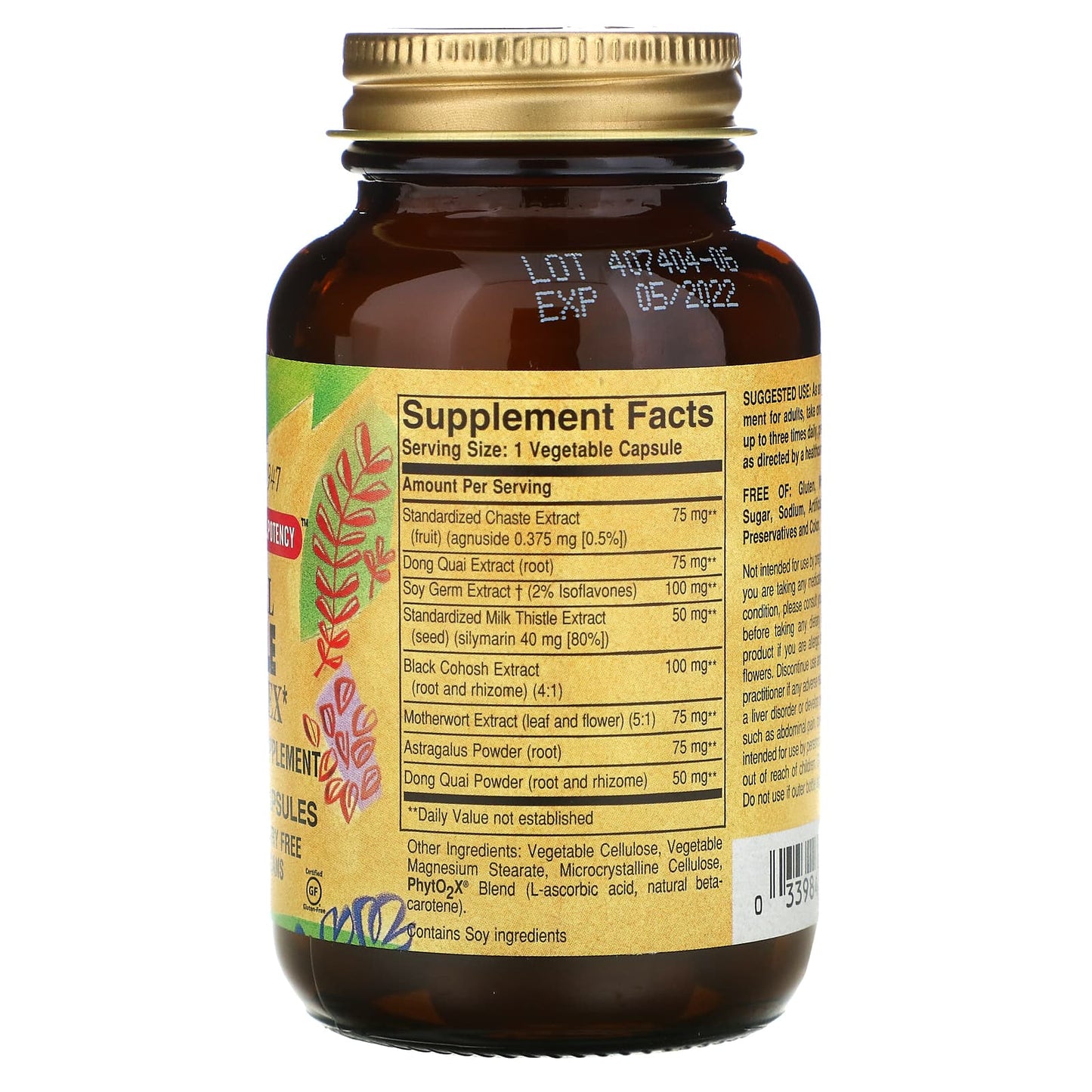 Solgar, Sfp Herbal Female Complex Vc, 50 Vegetable Capsules UPC 033984041639 | HiLife Vitamins