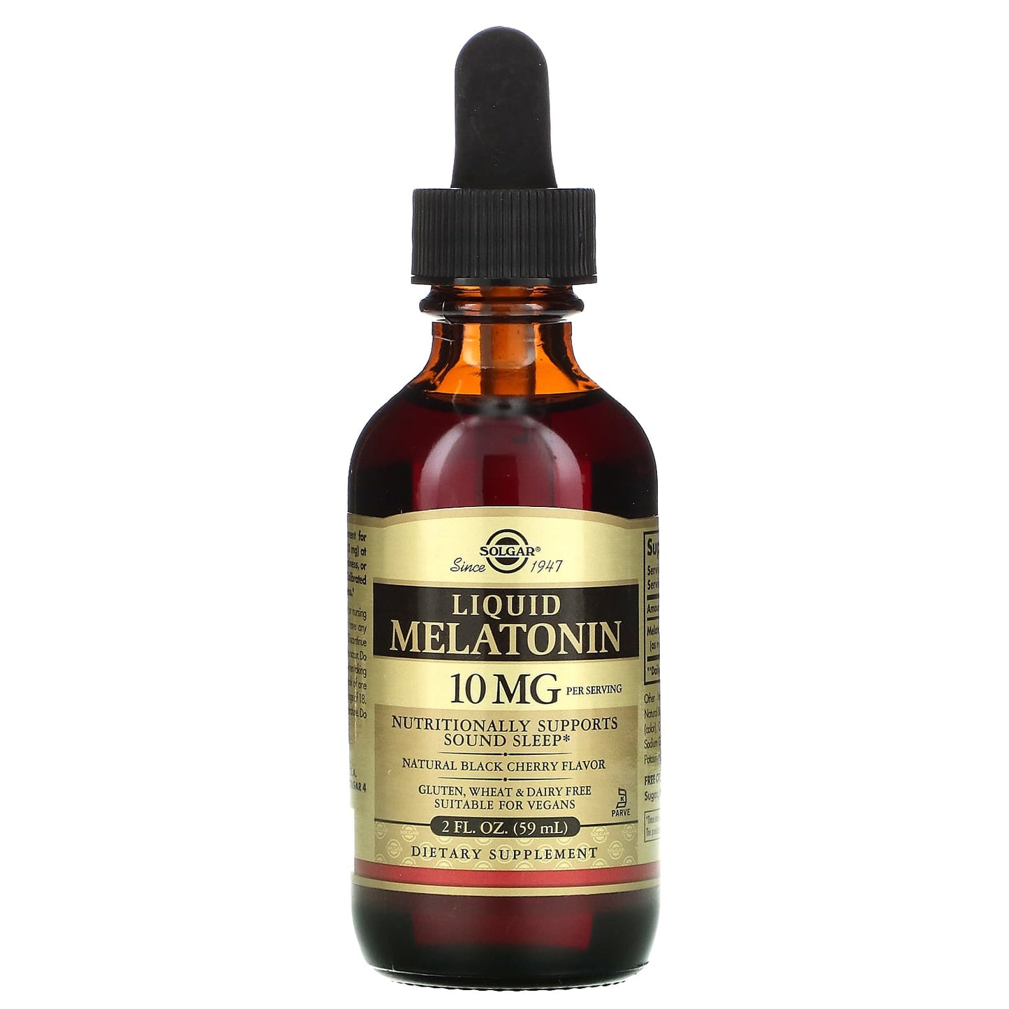 Solgar, Melatonin 10 mg Black Cherry, 2 Oz UPC 033984503809 | HiLife Vitamins
