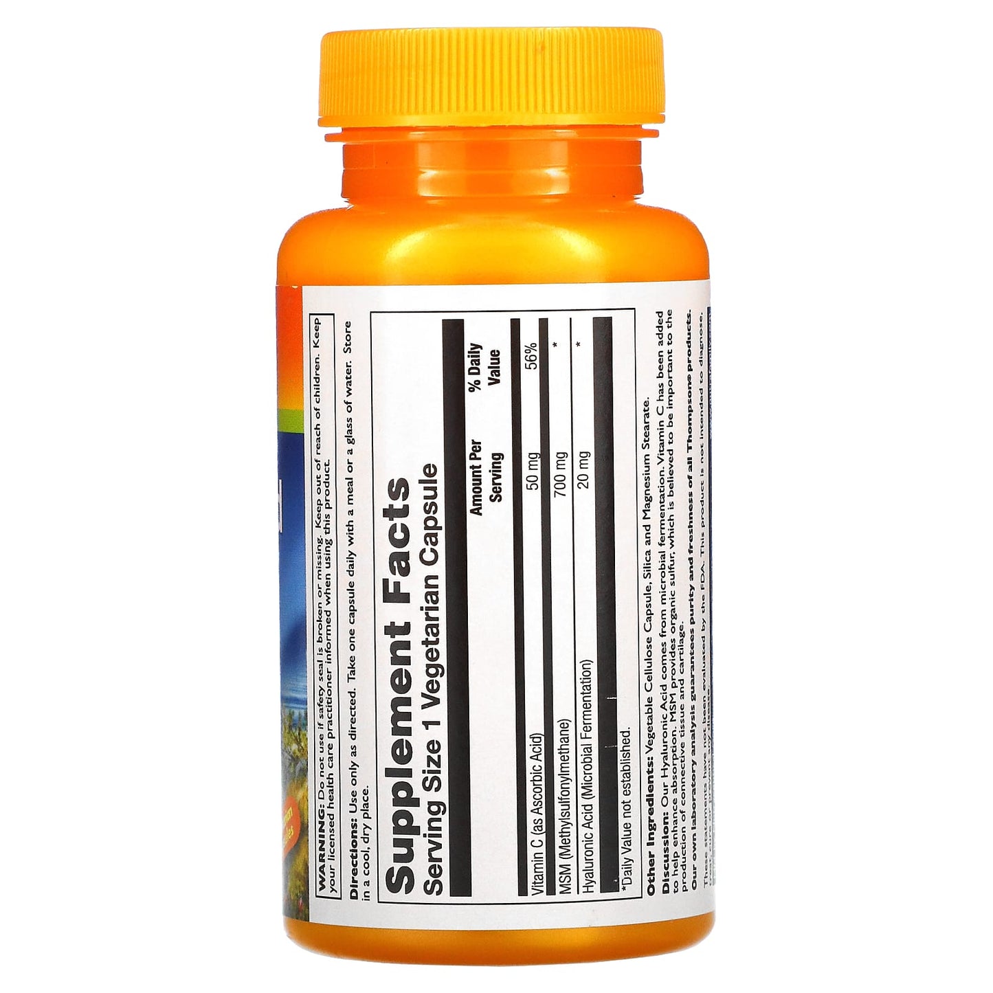 Thompson, Hyaluronic Acid + Msm, 30 Capsules UPC 031315617690 | HiLife Vitamins