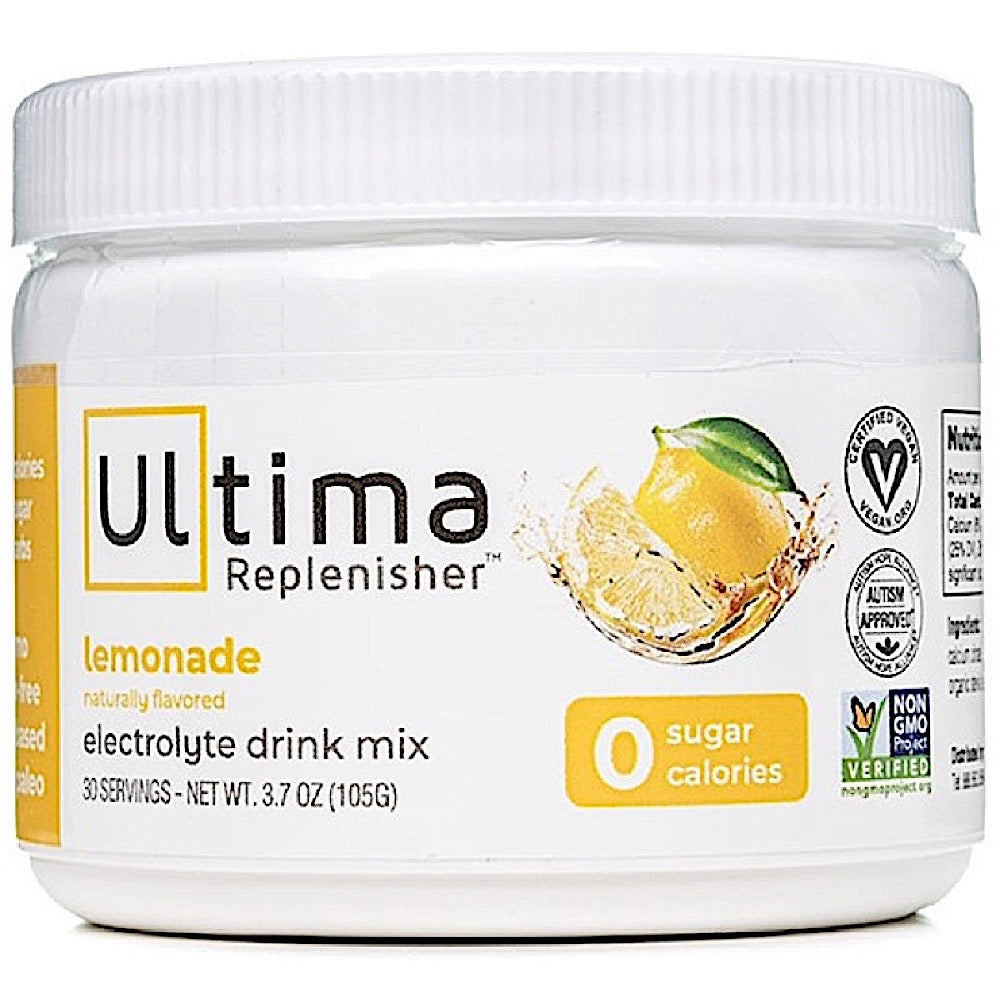 Ultima Health, Ultima Replenisher Lemonade, 30 Servings UPC 853218000627 | HiLife Vitamins