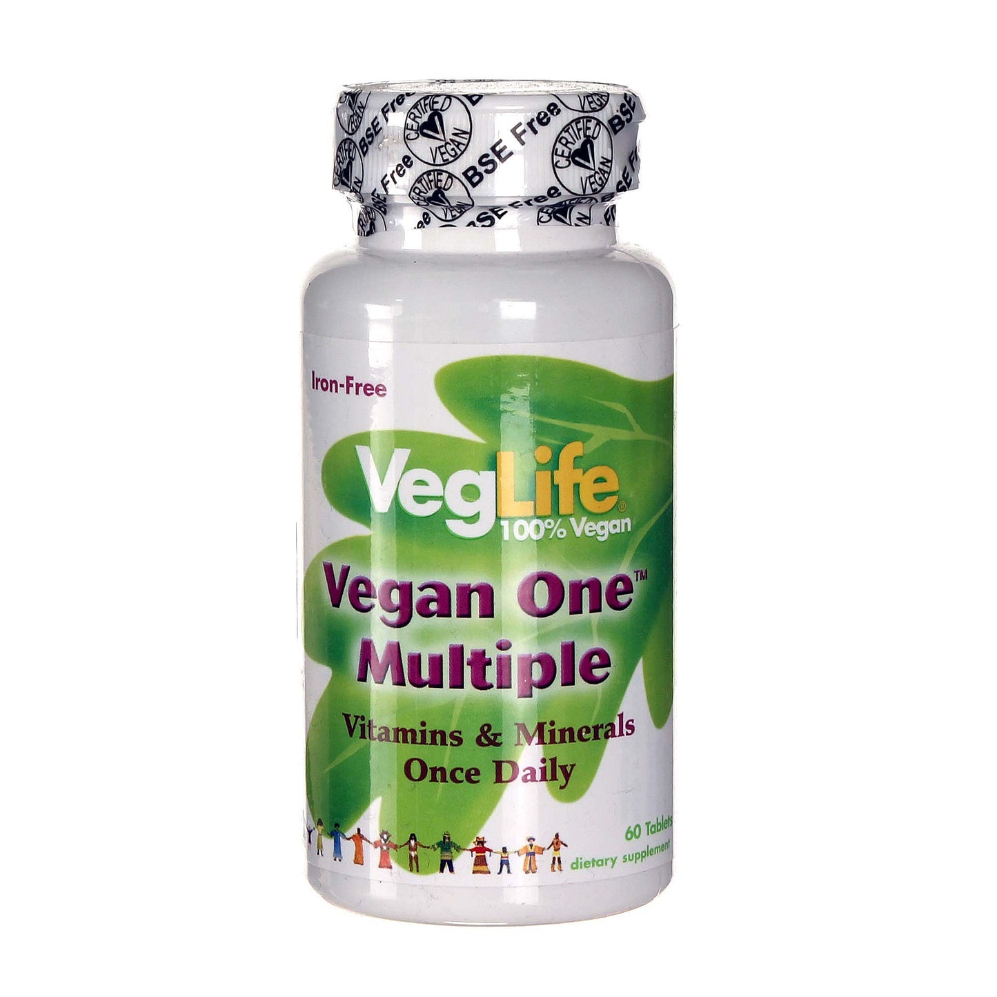 Veglife, Vegan One Multi-Vitamin, Iron-, 60 Tablets UPC 076280747201 | HiLife Vitamins