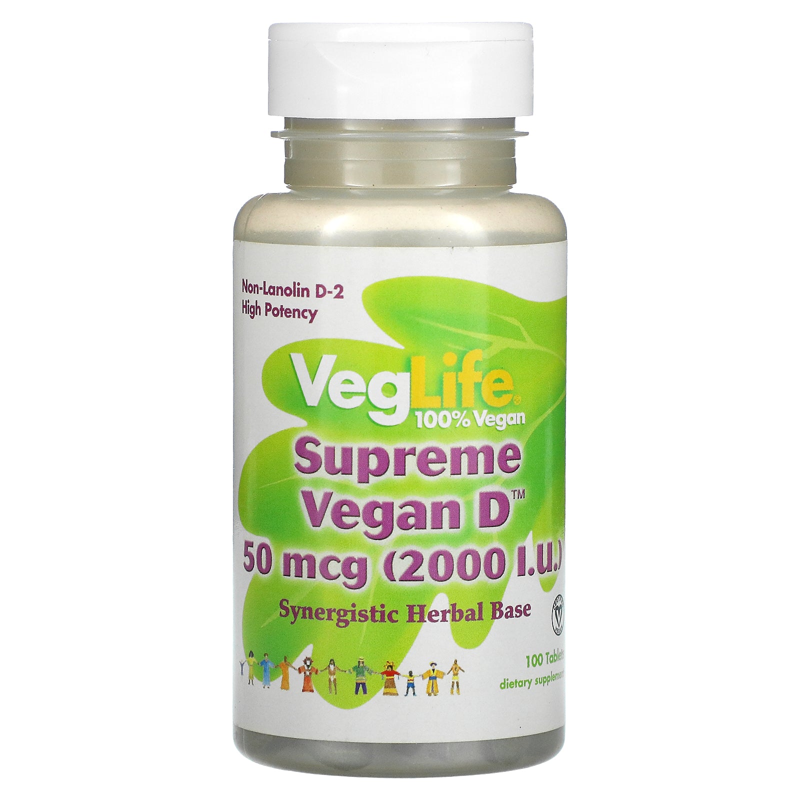 Veglife, VegLife, Supreme Vegan D, 2,000 IU (50 mcg), 100 Tablets UPC 076280870312 | HiLife Vitamins