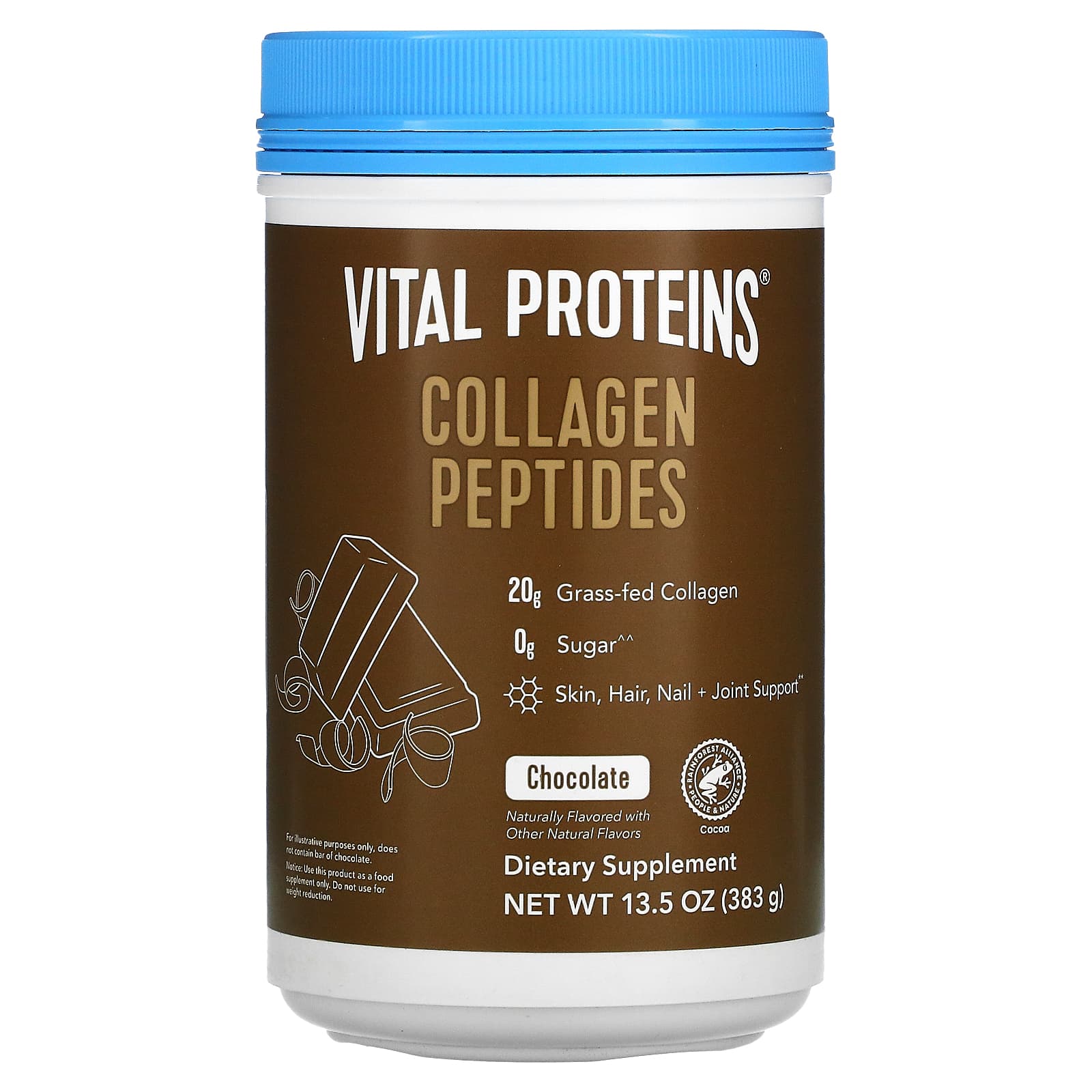Vital Proteins, Collagen Peptides Chocolate, 13.5 oz UPC 850026494310 | HiLife Vitamins
