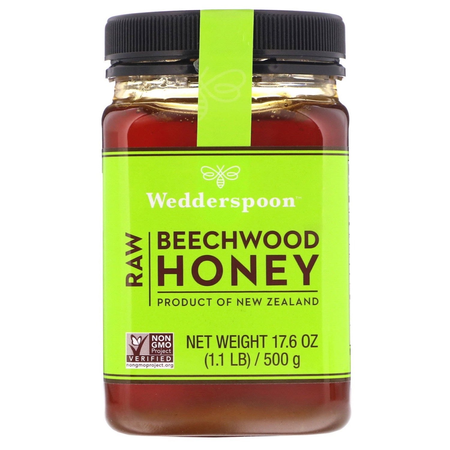 Wedderspoon, Raw Beechwood Honey From New Zealand, 17.6 Oz UPC 814422020191 | HiLife Vitamins