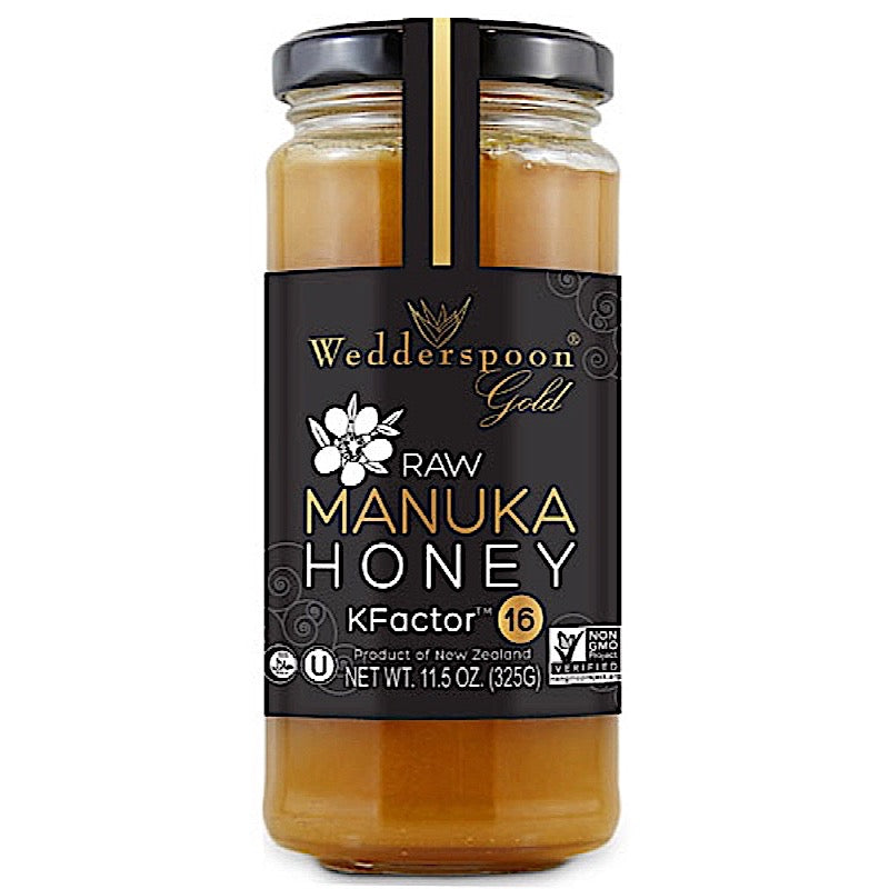 Wedderspoon, Raw Manuka Honey K Factor 16, 11.5 Oz UPC 814422021471 | HiLife Vitamins