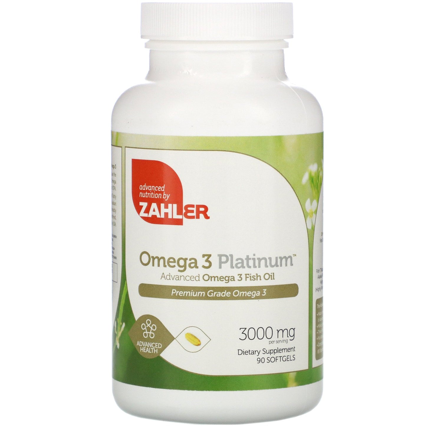 Zahler, Omega 3 Platinum 3000mg, 90 Softgels UPC 848998080594 | HiLife Vitamins