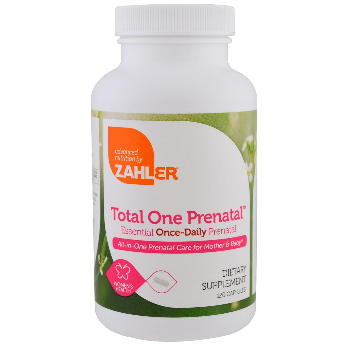 Zahler, Total One Prenatal, 120 Capsules UPC 848998080877 | HiLife Vitamins