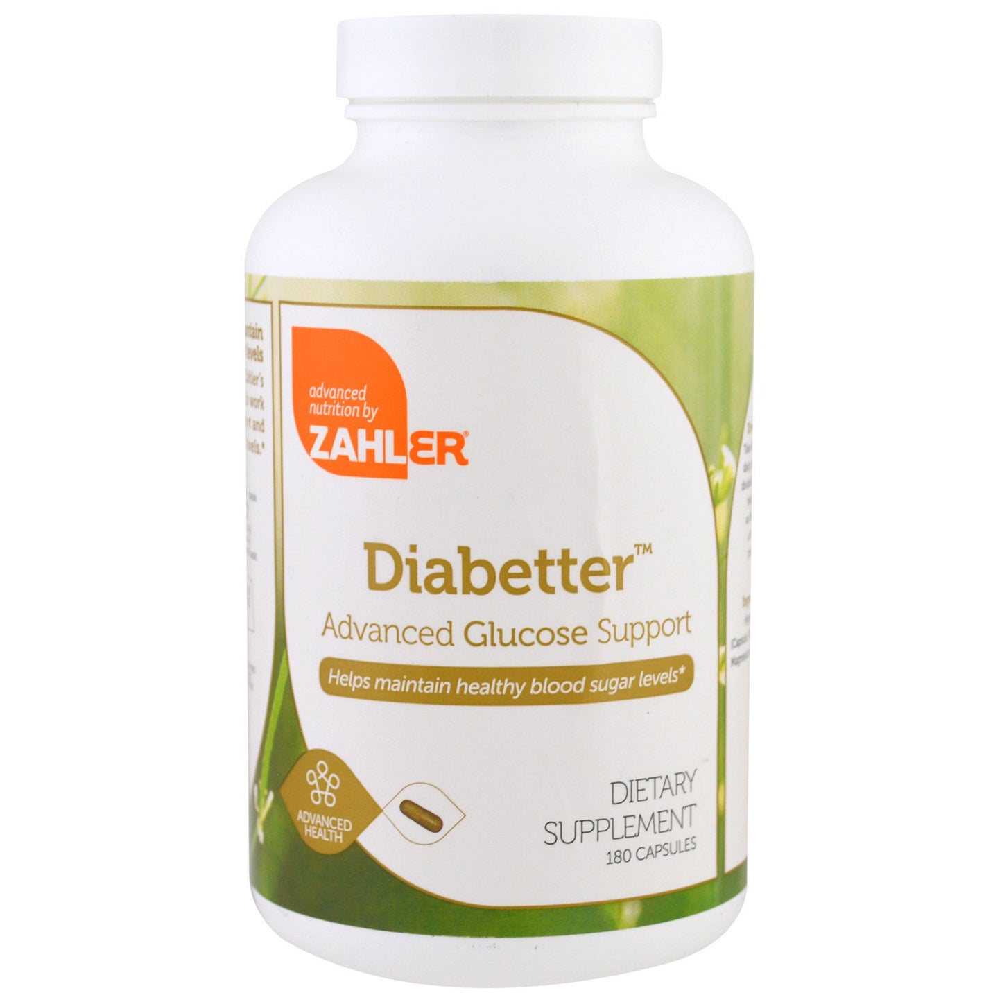 Zahler, Diabetter, 180 Capsules UPC 848998081072 | HiLife Vitamins