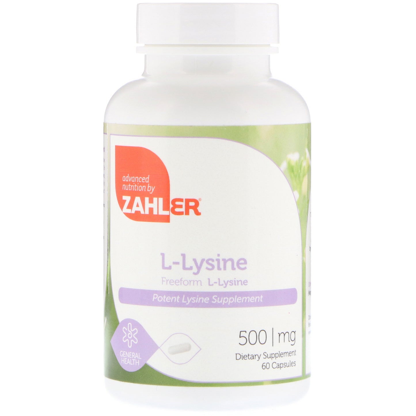 Zahler, L-Lysine 500 mg, 60 Capsules UPC 848998081232 | HiLife Vitamins