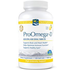 Nordic Naturals, ProOmega-D, 120 Softgels UPC 768990131240 | HiLife Vitamins