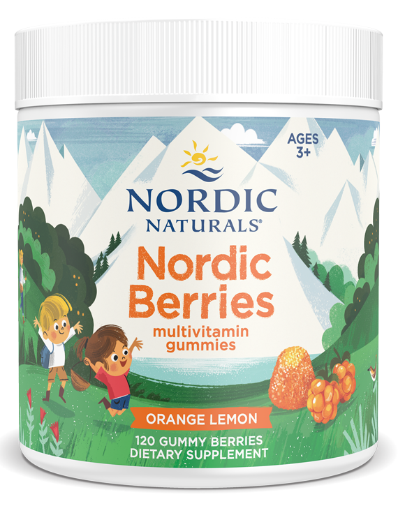 Nordic Naturals, Nordic Berries, Orange Lemon, 120 Gummy Berries UPC 768990301209 | HiLife Vitamins