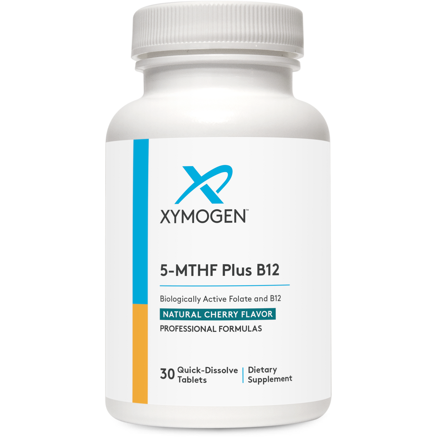 Xymogen, 5-MTHF Plus B12, Cherry, 30 Tablets UPC 871149004224 | HiLife Vitamins
