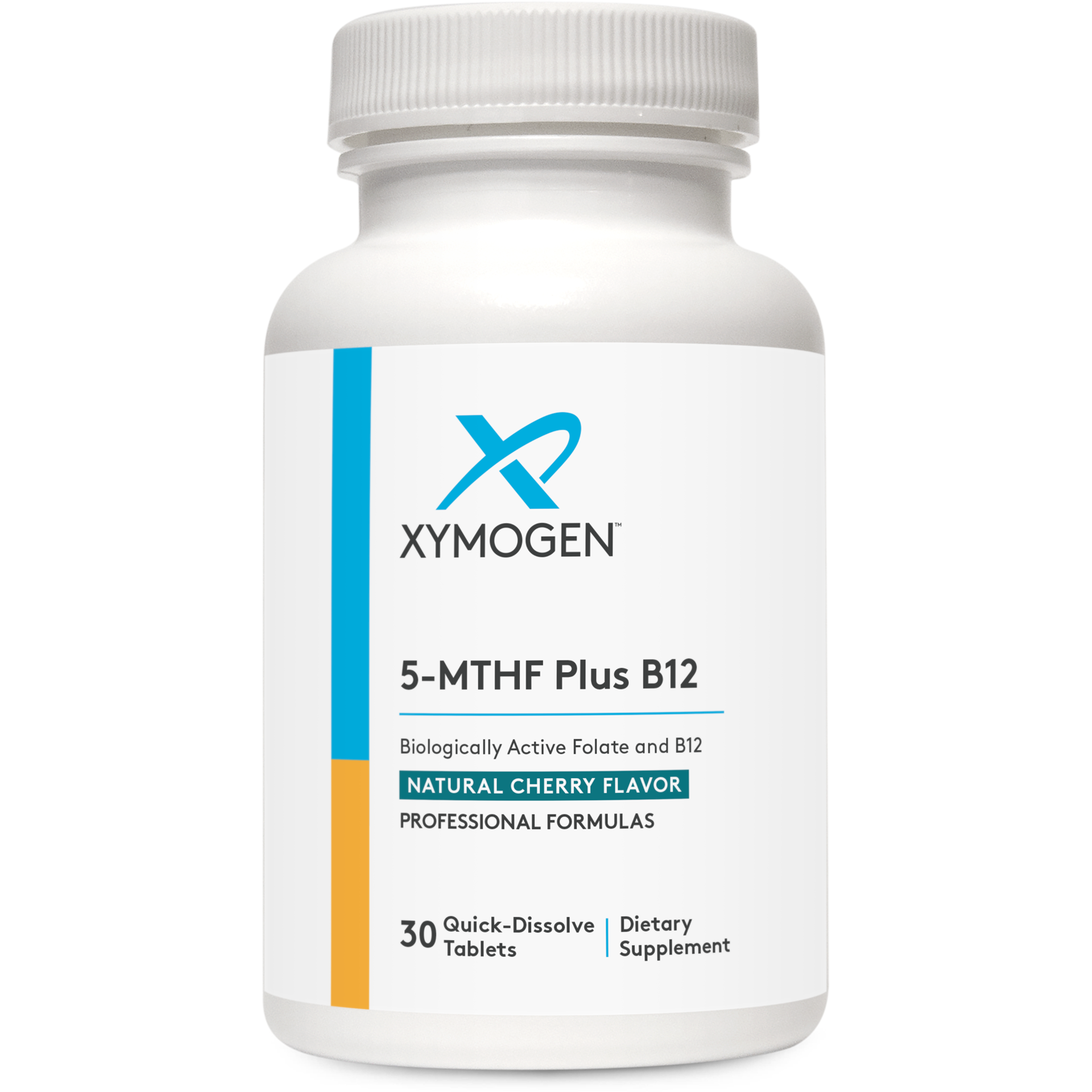 Xymogen, 5-MTHF Plus B12, Cherry, 30 Tablets UPC 871149004224 | HiLife Vitamins