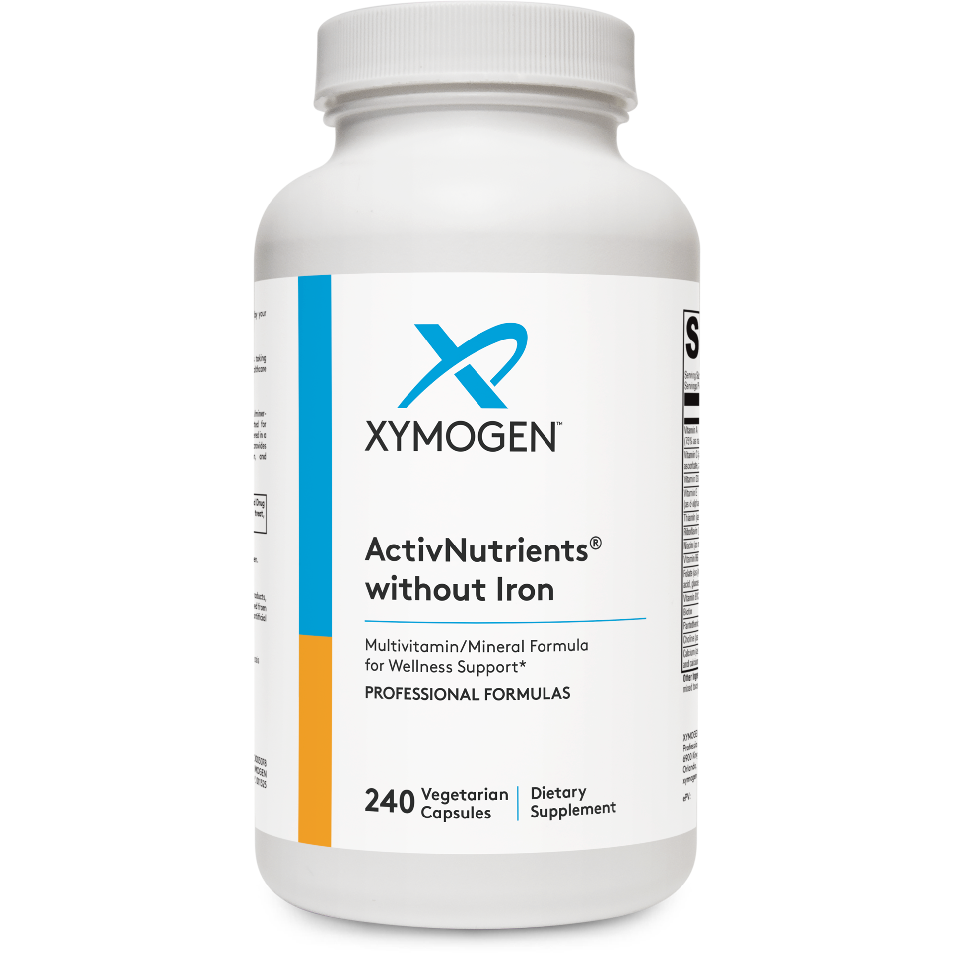 Xymogen, ActivNutrients® without Iron, 240 Capsules UPC 871149002428 | HiLife Vitamins