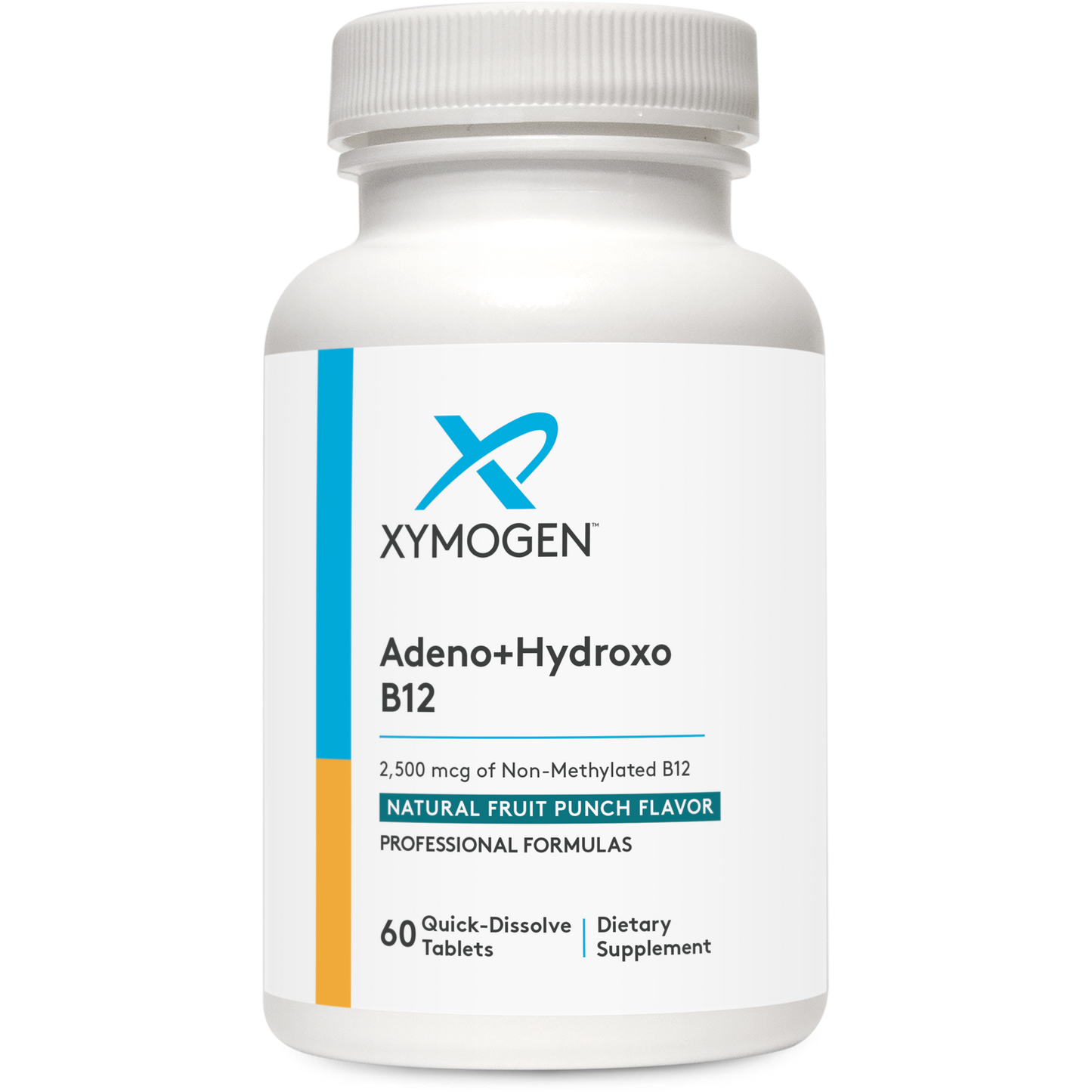Xymogen, Adeno+Hydroxo B12, Natural Fruit Punch Flavor, 60 Tablets UPC 722537511797 | HiLife Vitamins