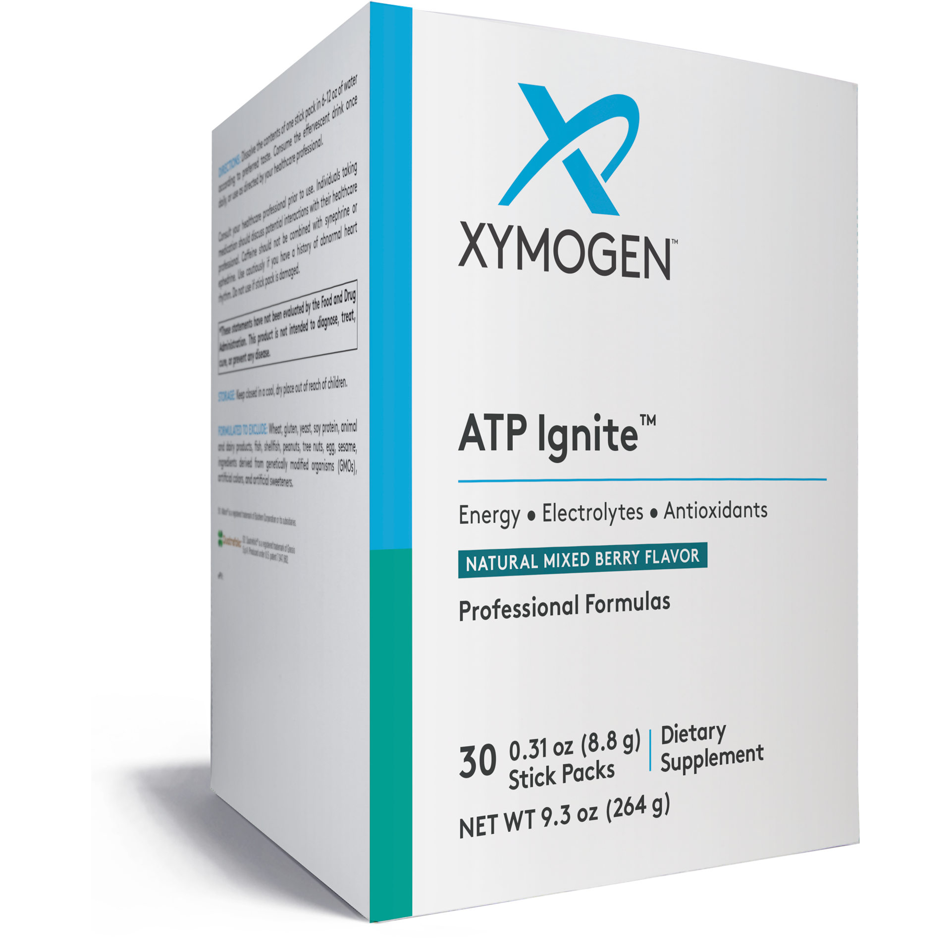 Xymogen, ATP Ignite™, Natural Mixed Berry Flavor, 30 Servings UPC 871149002114 | HiLife Vitamins