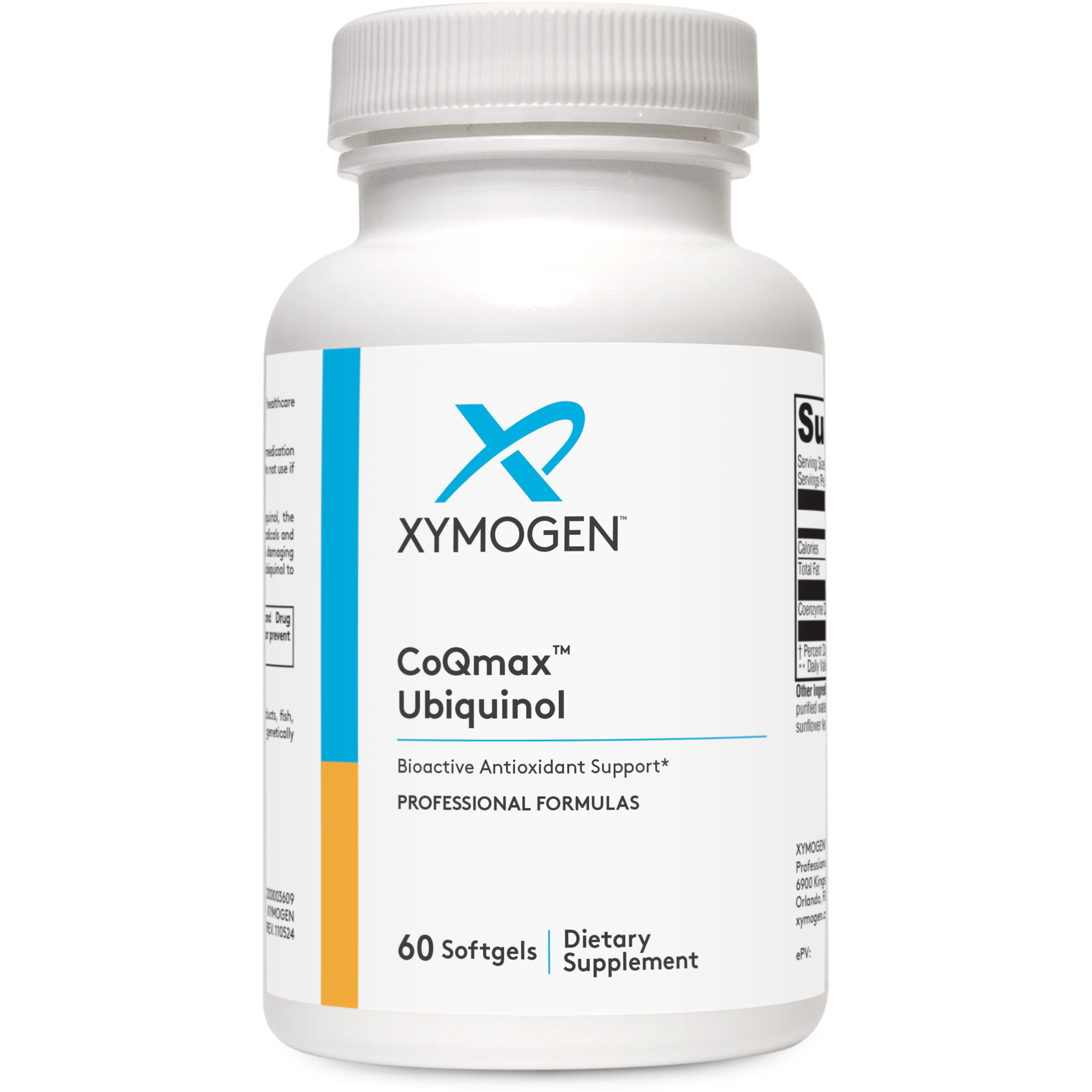 Xymogen, CoQmax™ Ubiquinol 60 Softgels UPC 871149003647 | HiLife Vitamins