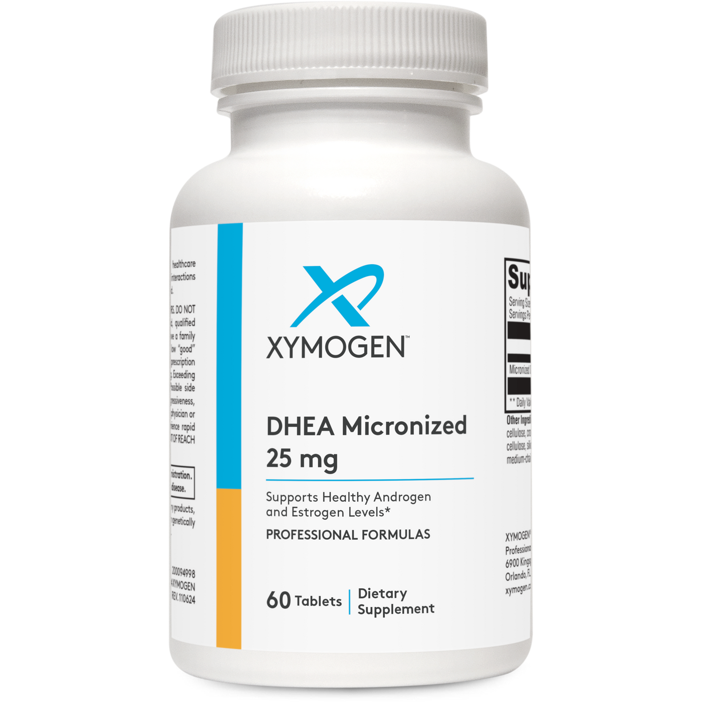 Xymogen, DHEA Micronized 25mg 60 Tablets UPC 871149007317 | HiLife Vitamins