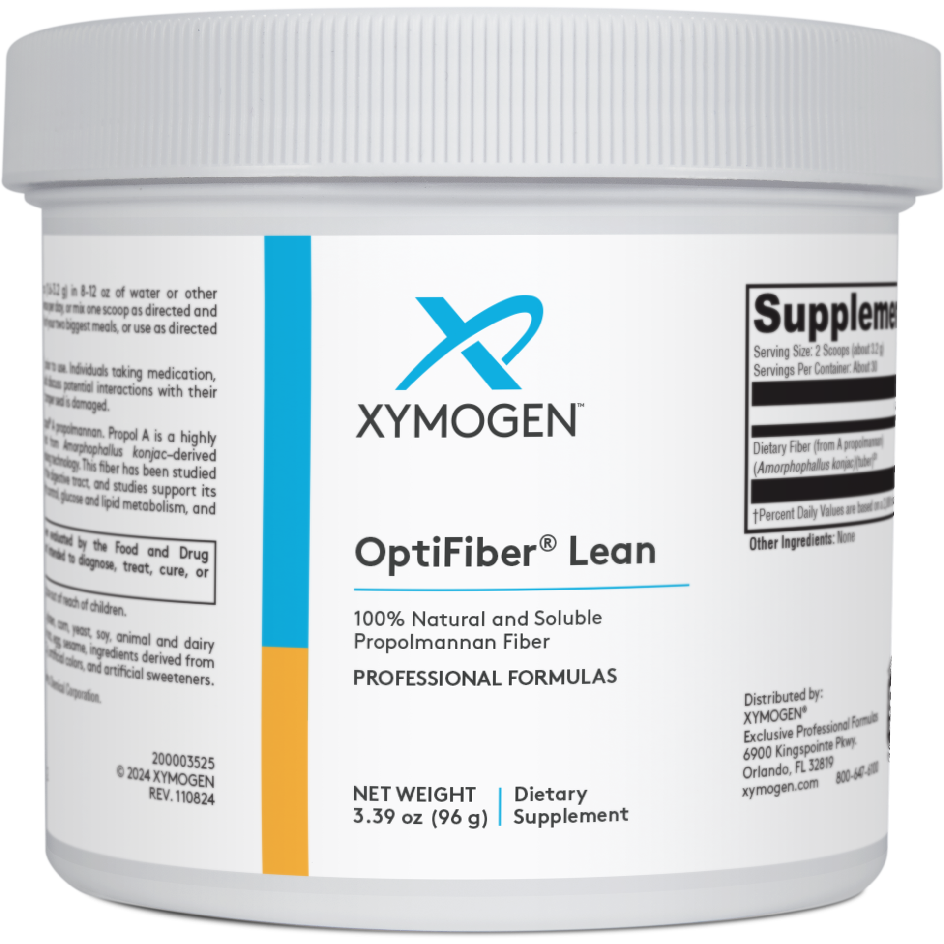 Xymogen, OptiFiber® Lean 30 Servings UPC 871149004972 | HiLife Vitamins