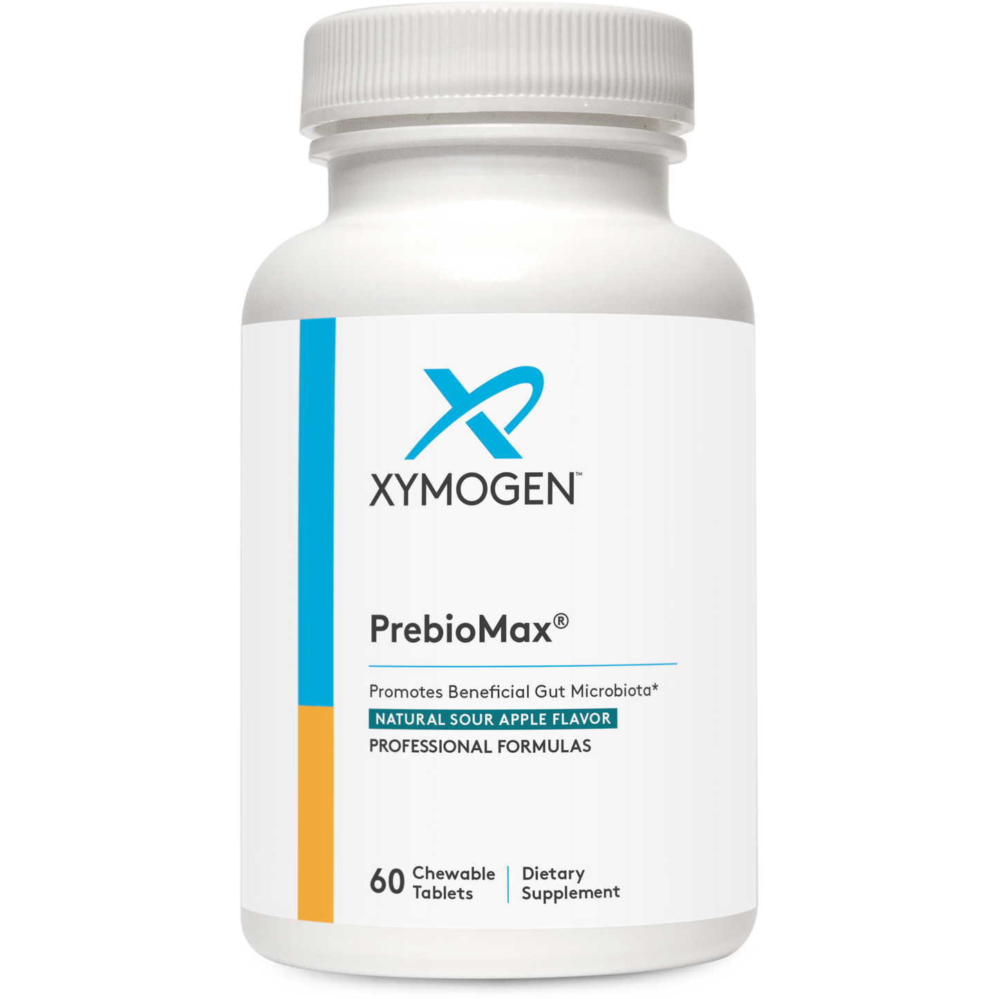 Xymogen, PrebioMax® Natural Sour Apple 60 Tablets UPC 722537511438 | HiLife Vitamins