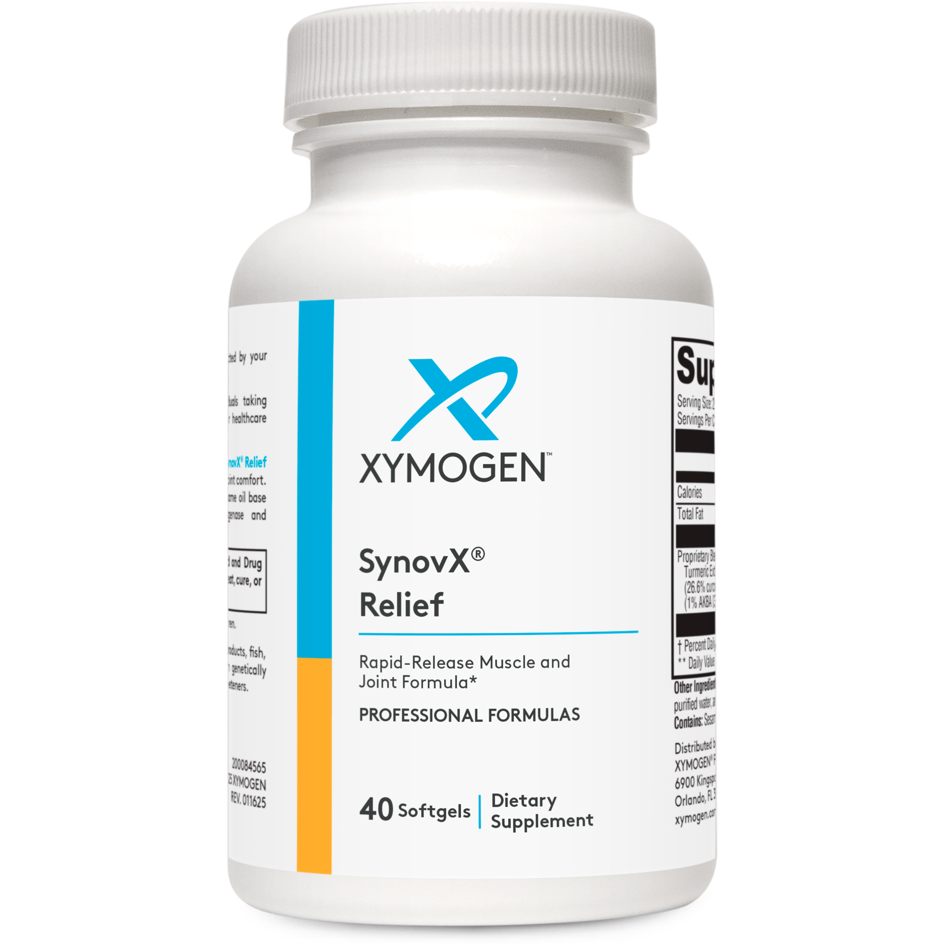 Xymogen, SynovX® Relief 40 Softgels UPC 722537511957 | HiLife Vitamins