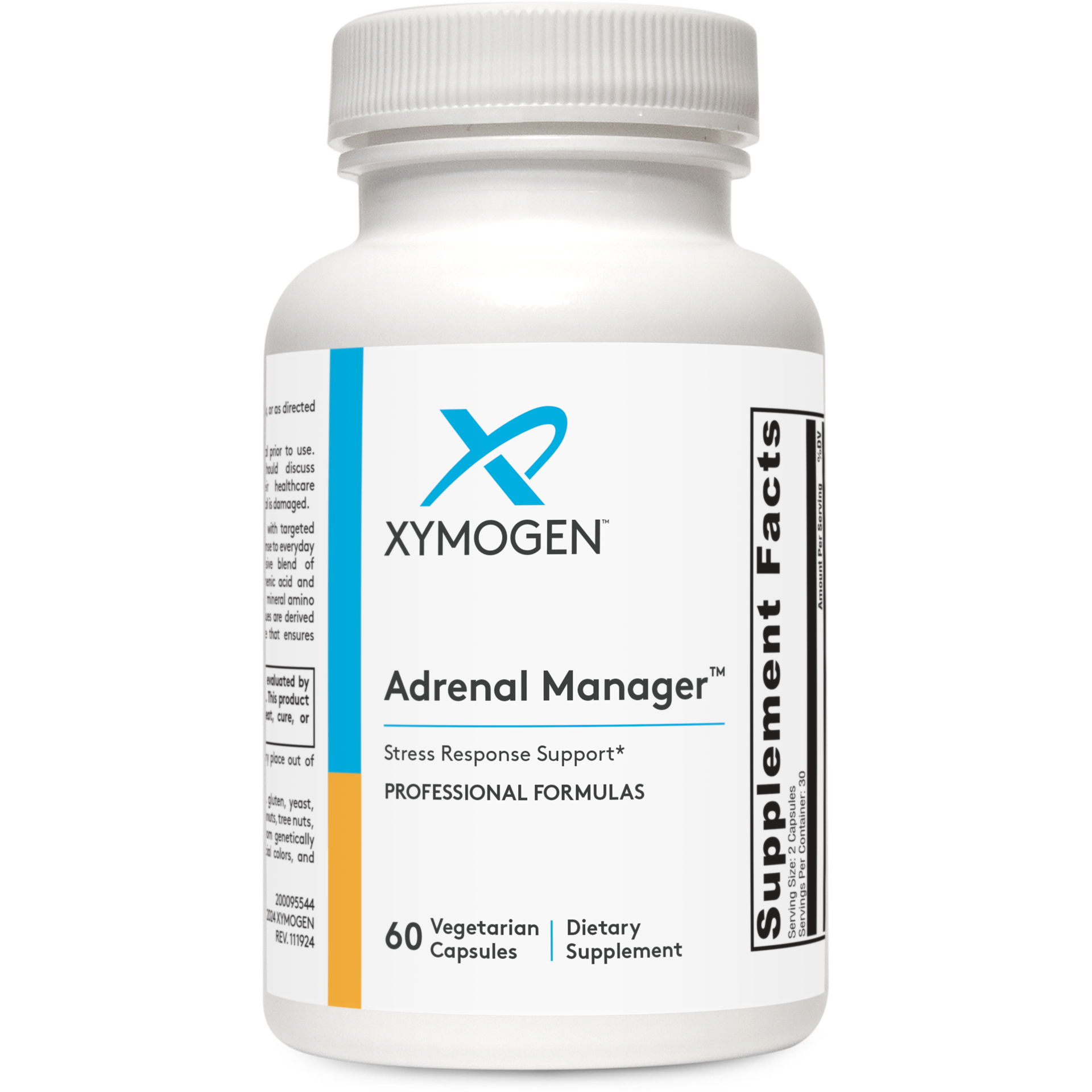 Xymogen, Adrenal Manager™, 60 Capsules UPC 871149003784 | HiLife Vitamins