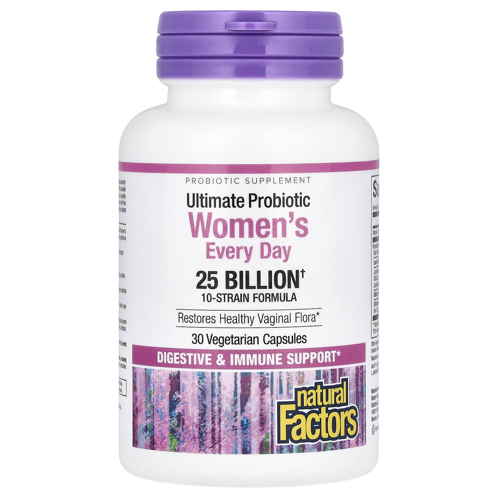 Natural Factors, Ultimate Probiotic Women's Every Day, 25 Billion, 30 Vegetarian Capsules UPC 068958018232 | Hilife Vitamins
